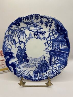 Royal Crown Derby Blue Mikado 8.75" Square Luncheon Plate